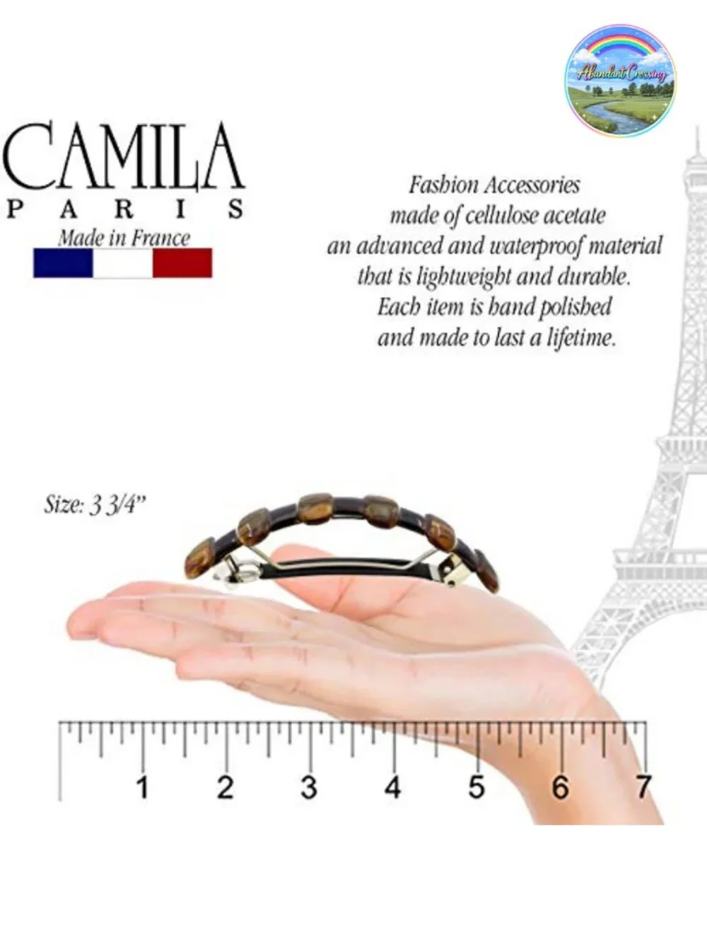 French Hair Barrette Clip, Strong Hold for Thick Curly Hair